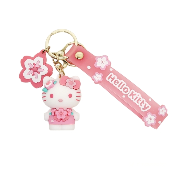Hello Kitty Pink Flower Keychain - Picture 1 of 5